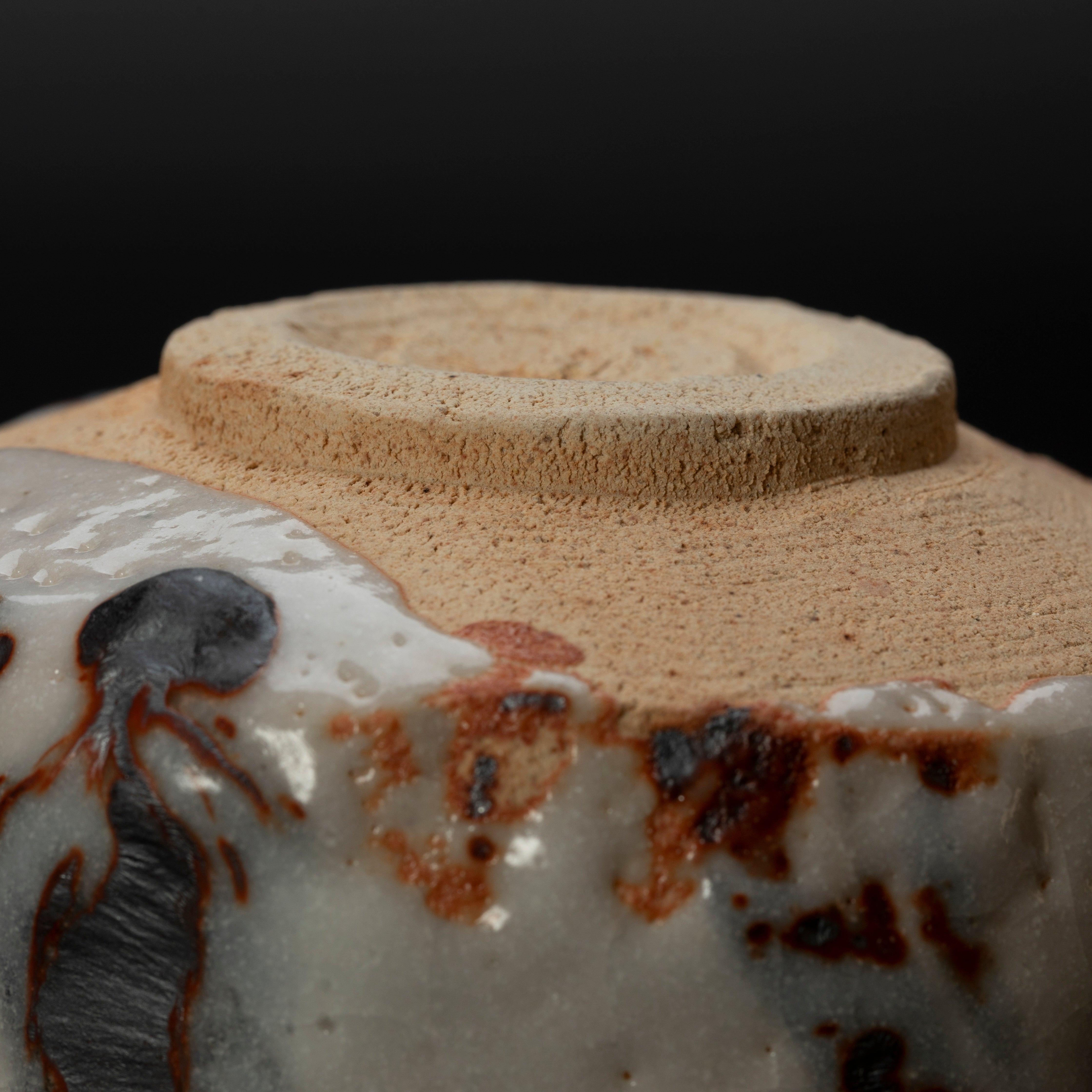 志野茶盌 夏の雲