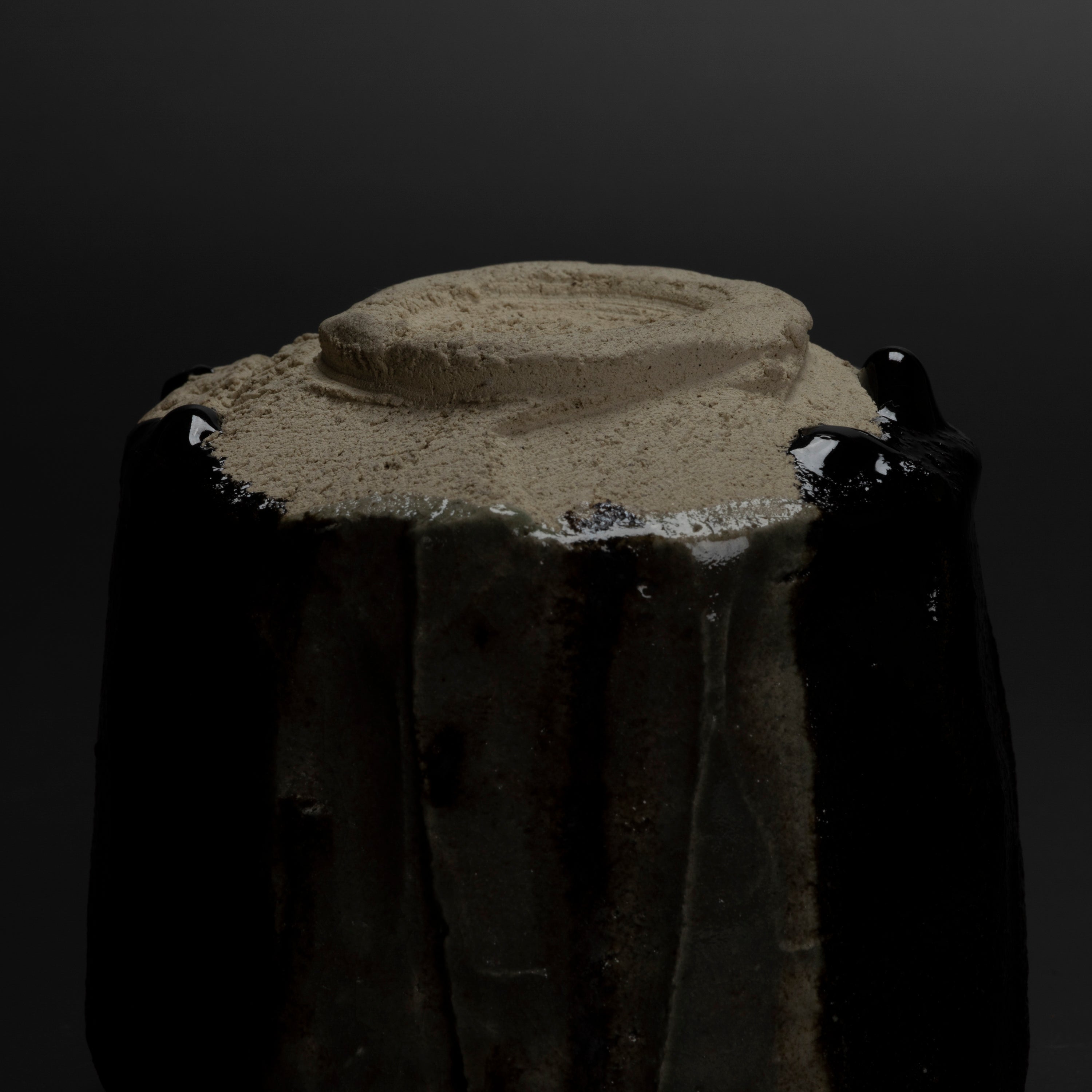 瀨戶黑茶盌 夜苔