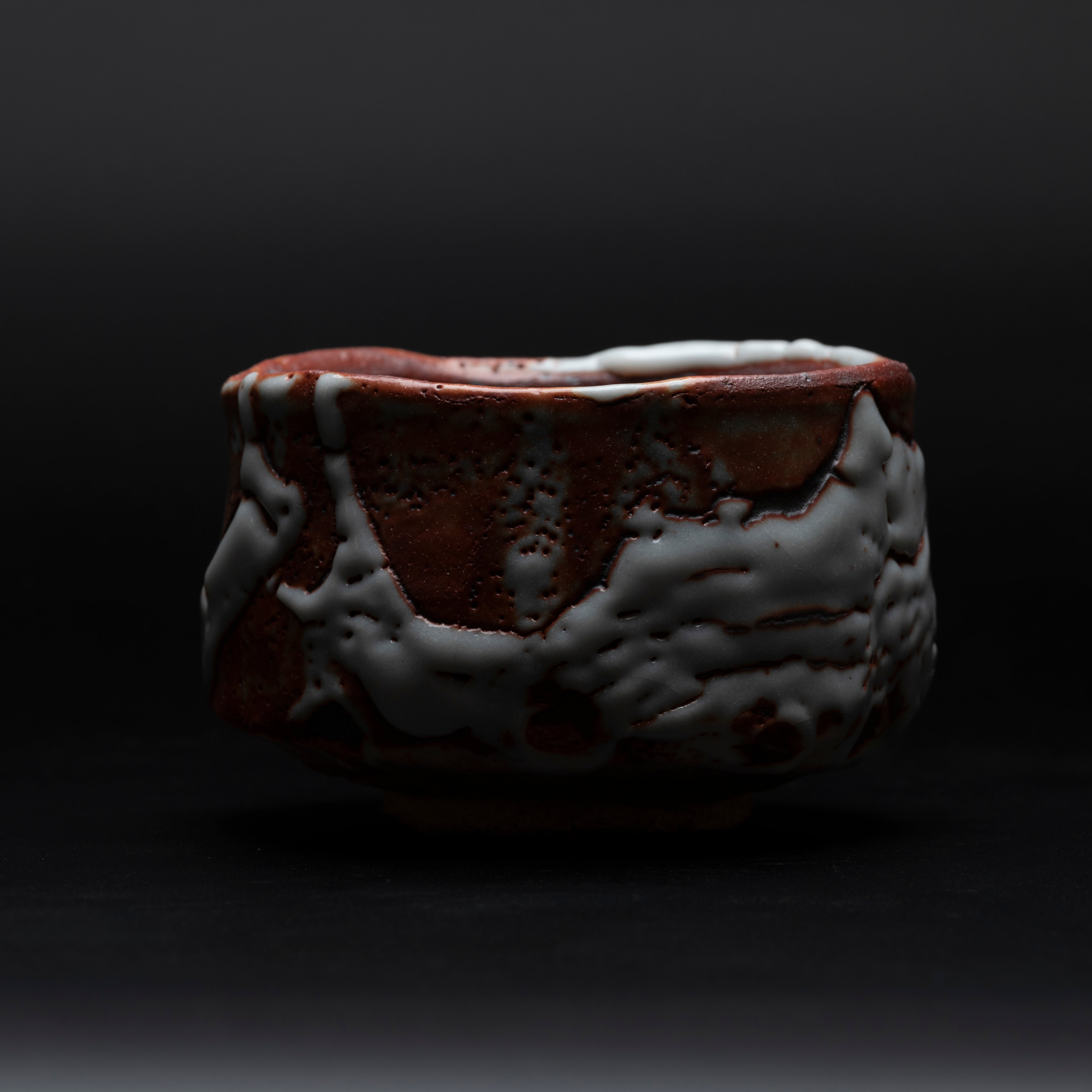 Chawan Shino với đám mây và hoàng hôn