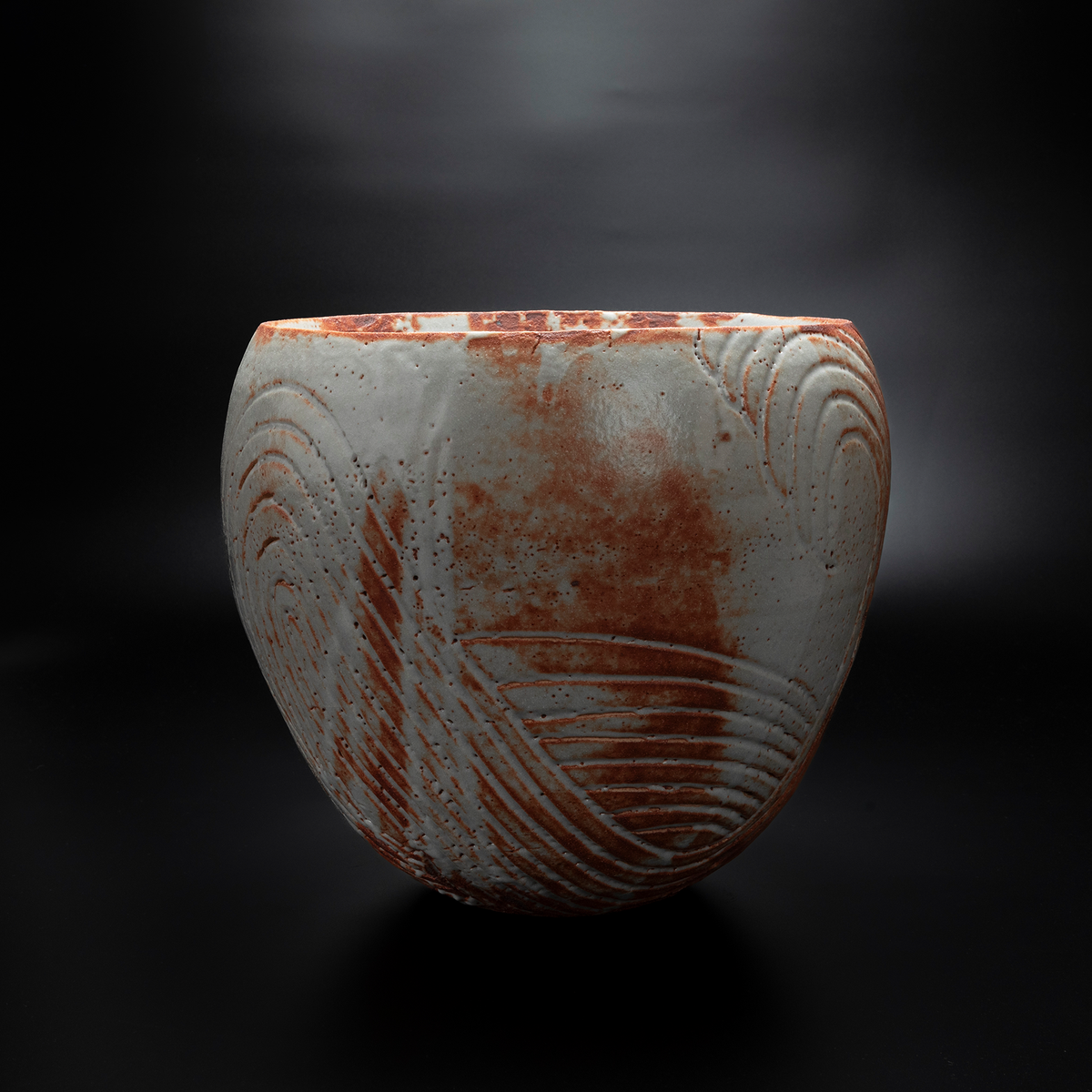 志野焼 絵志野 小皿 貫入あり 幕末アンティーク コレクター放出美品 旧家蔵出 志野壺|空間に日本の情景を映す伝統美のアートピース